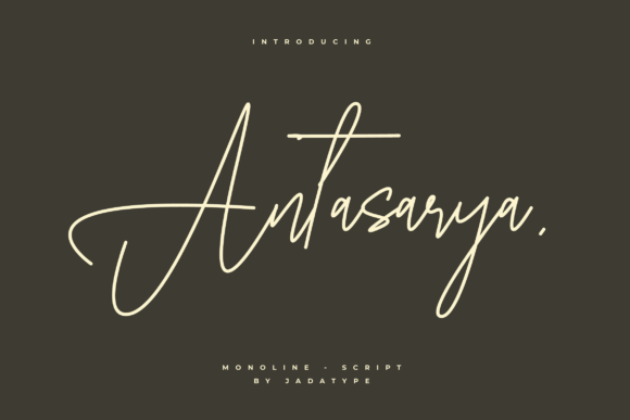 Antasarya: A Script Font for Editorial Design and Branding