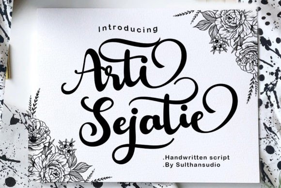 Arti Sejati: A Bold Script Font for Handmade Creators and Designers