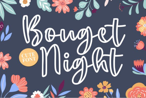 Bouget Night: A Script Font for Creative Expression