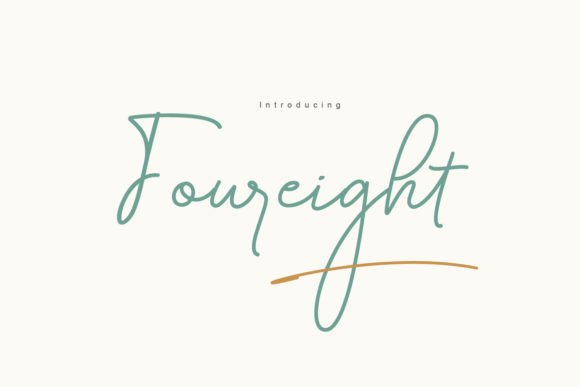 Foureight: A Script Font That Elevates Your Brand with Elegance