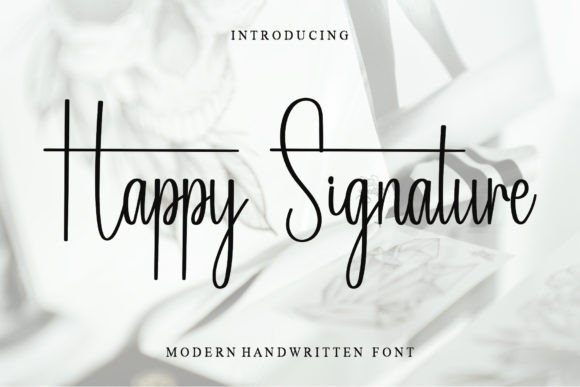 Happy Signature: A Script Font for Elegant Editorial Design