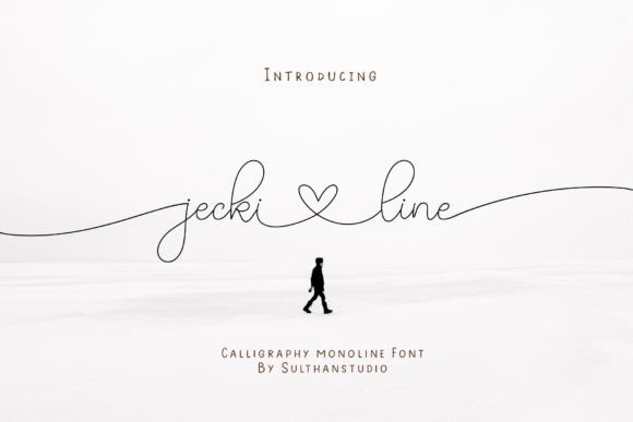 Jecki Line: A Romantic Script Font for Handmade Creators