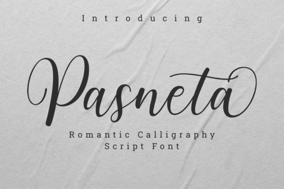 Pasneta: A Script Font for Elegant Editorial Design