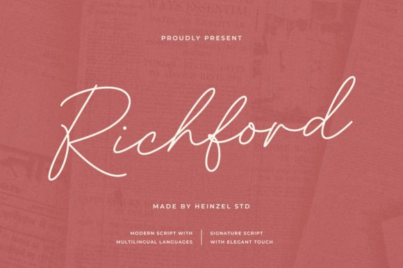 Richford: A Script Font for Modern Web Design and Brand Identity