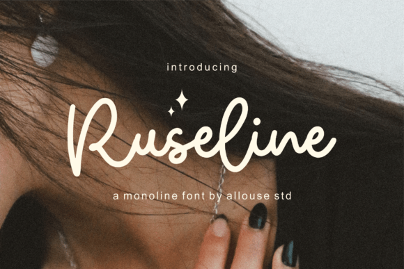 Ruseline Script Font for Creative Crafters and Product Designers