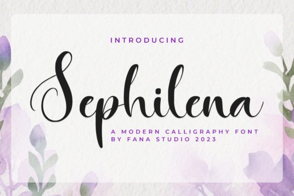 Sephilena Script Font for Handmade Creators and Designers